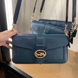 🔥🔥🔥NEW Coach Georgie Blue Shoulder Bag Crossbody Bag